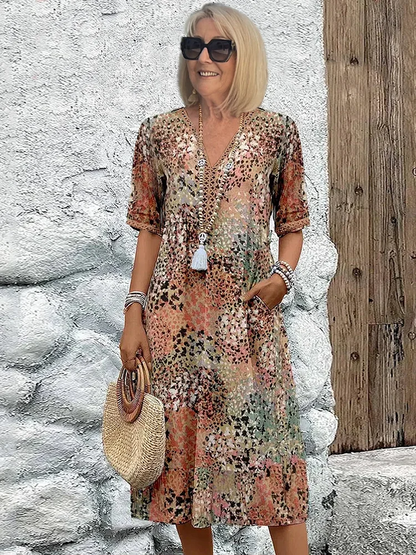 Nora | Colorful Mid-Length Dress