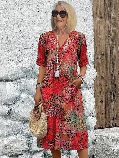 Nora | Colorful Mid-Length Dress