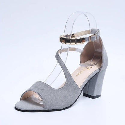 Phoebe | Women's Block Heel Ankle Strap Peep Toe Dress Sandals