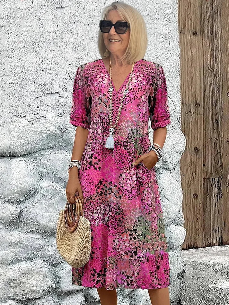 Nora | Colorful Mid-Length Dress