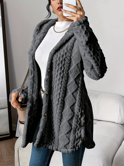 Melissa | Velvety Hooded Cardigan