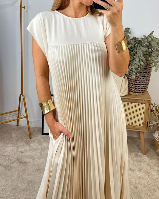 Elizabeth | Women's Flowy Pleated Maxi Dress Cocktail