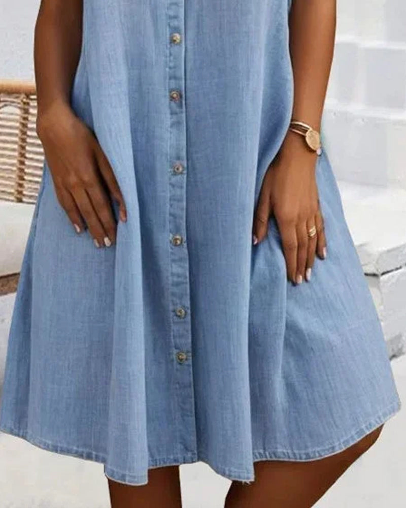 Aubree | Lightweight Denim-look Dress