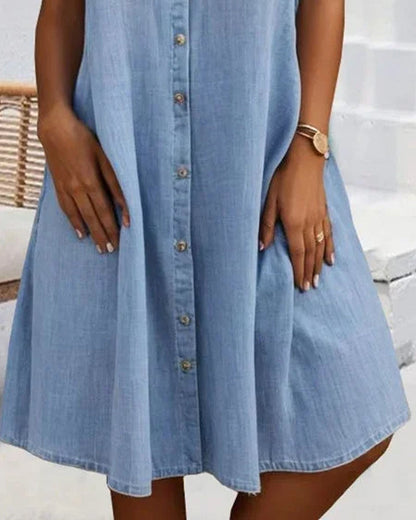 Aubree | Lightweight Denim-look Dress