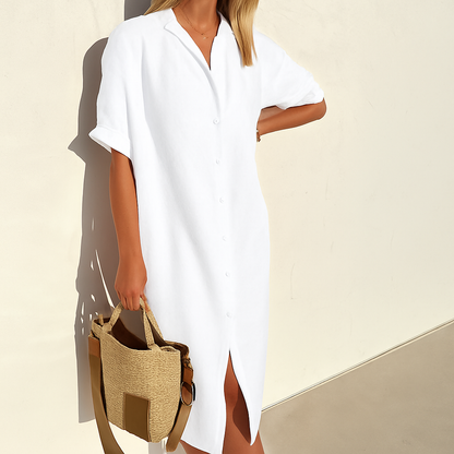 Isabel | Women's Button-Through Midi Button-Up Dress