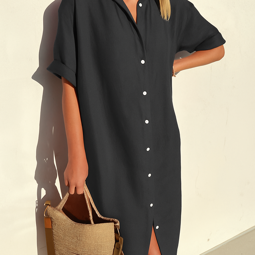 Isabel | Women's Button-Through Midi Button-Up Dress