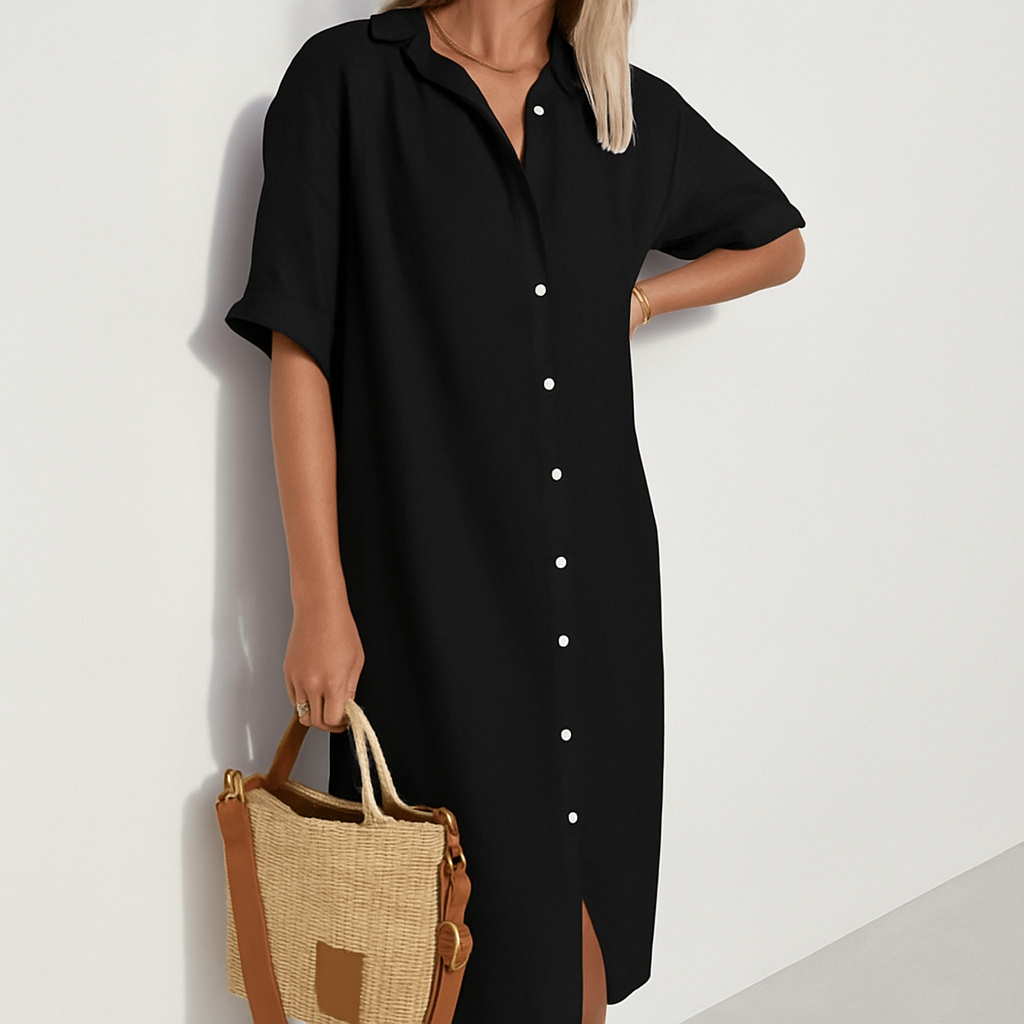 Isabel | Women's Button-Through Midi Button-Up Dress