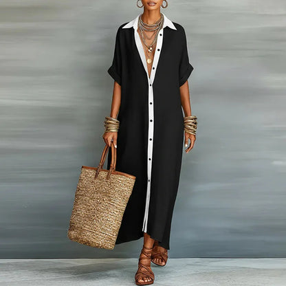 Hannah | Women's Button-Through Maxi Button-Up Dress