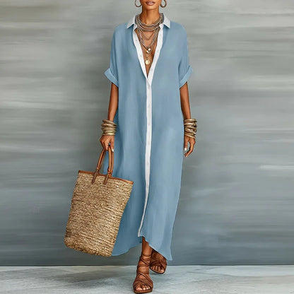Hannah | Women's Button-Through Maxi Button-Up Dress