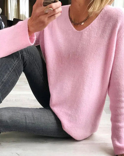 Joy | Women's V Neck Long Sleeve Sweater