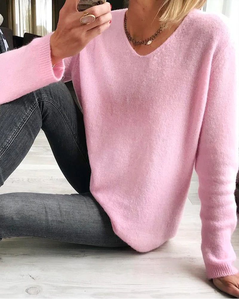 Joy | Women's V Neck Long Sleeve Sweater