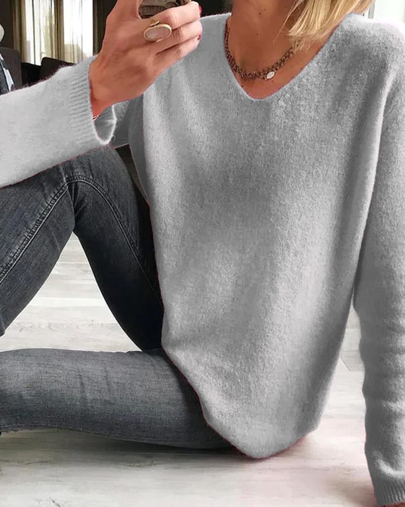 Joy | Women's V Neck Long Sleeve Sweater