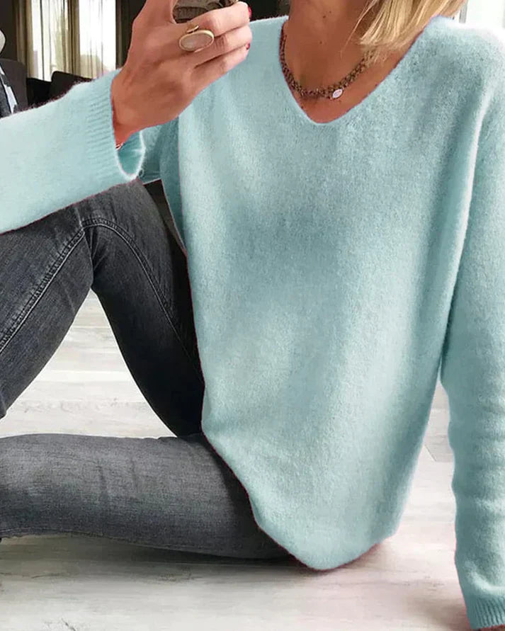 Joy | Women's V Neck Long Sleeve Sweater