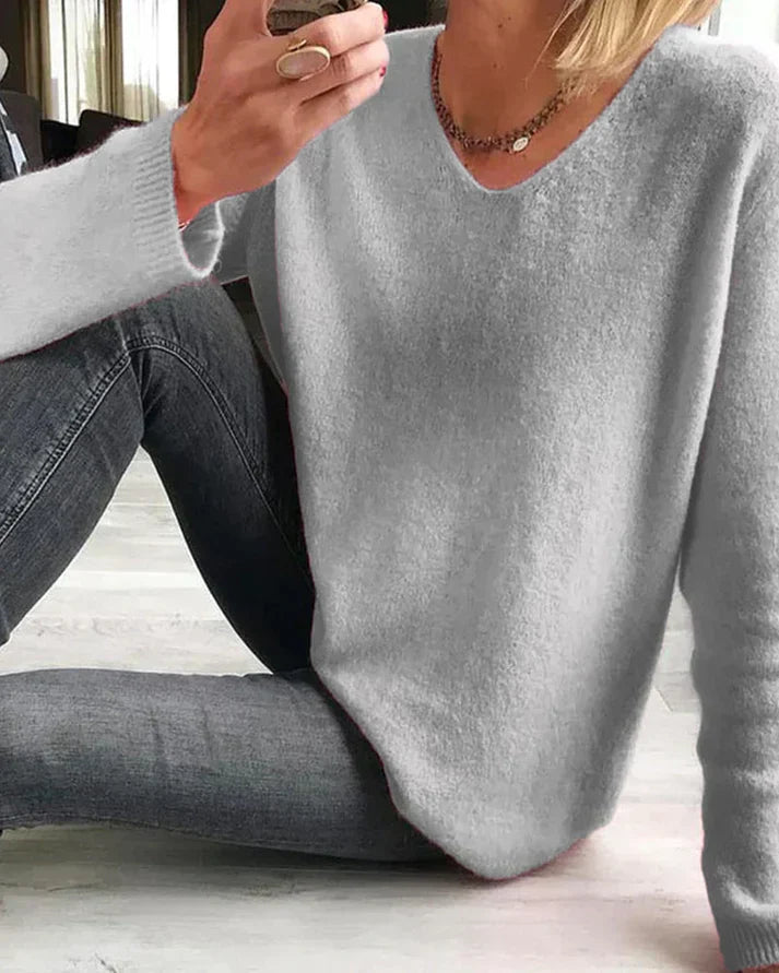 Joy | Women's V Neck Long Sleeve Sweater