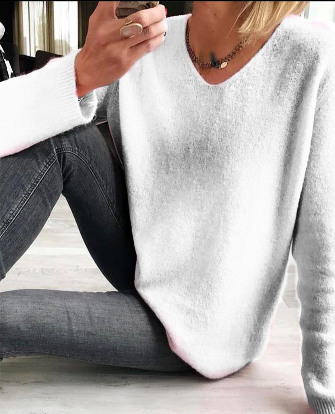Joy | Women's V Neck Long Sleeve Sweater
