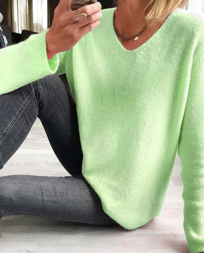 Joy | Women's V Neck Long Sleeve Sweater