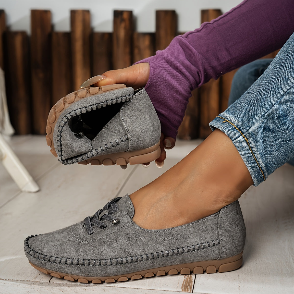 Sandra | Women's Lace-Up Comfort Loafers
