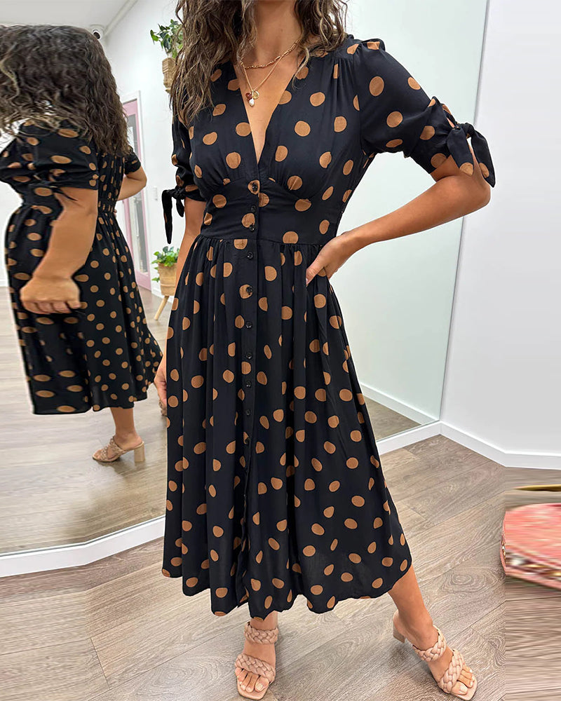 Riley | Refined Polka Dot Dress