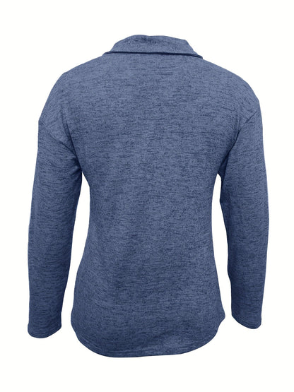 Fiona | Women's Half Zip Pullover Long Sleeve Relaxed Top