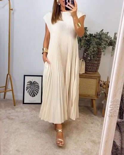 Elizabeth | Women's Flowy Pleated Maxi Dress Cocktail