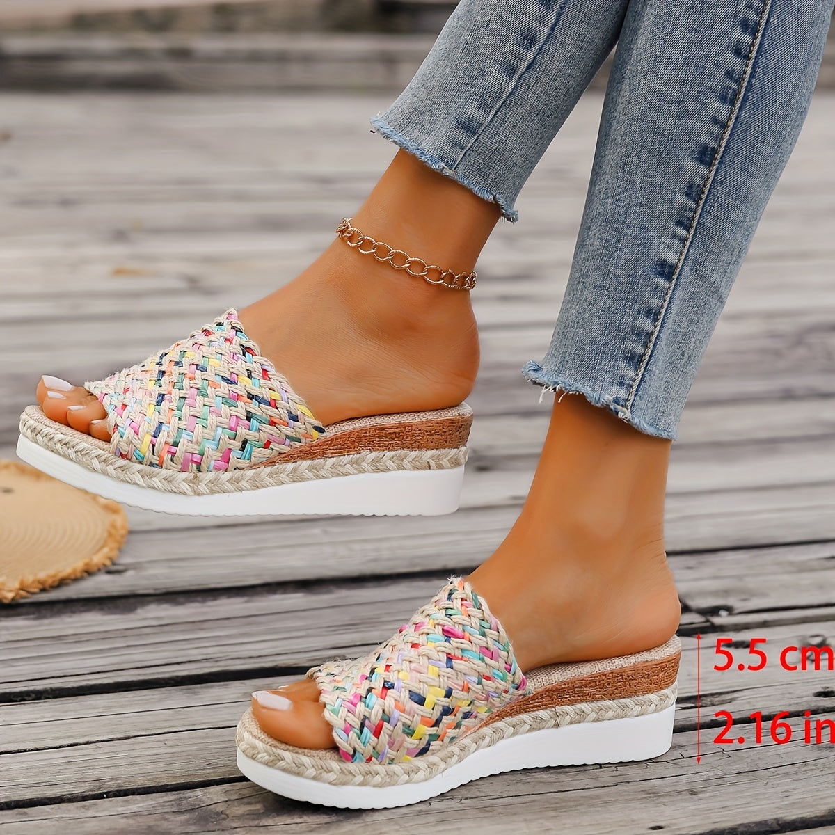 Alicia | Women's Woven Wedge Sandals