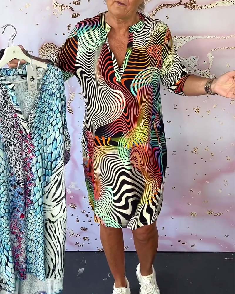 Skylar | Colorful V-neck Dress