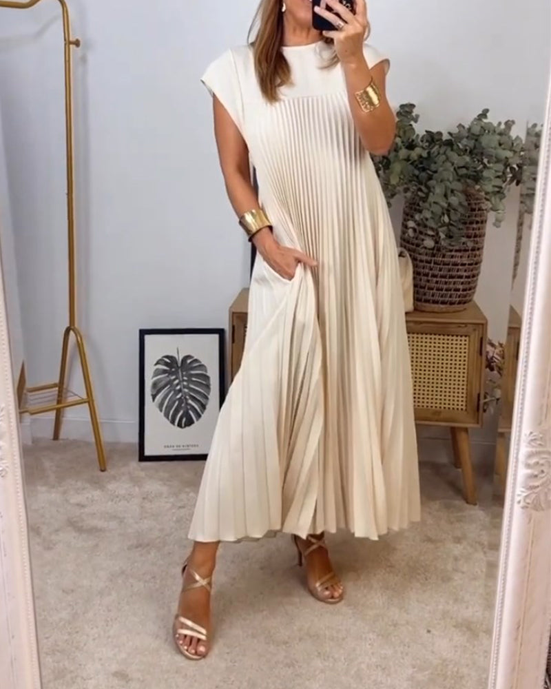 Elizabeth | Women's Flowy Pleated Maxi Dress Cocktail