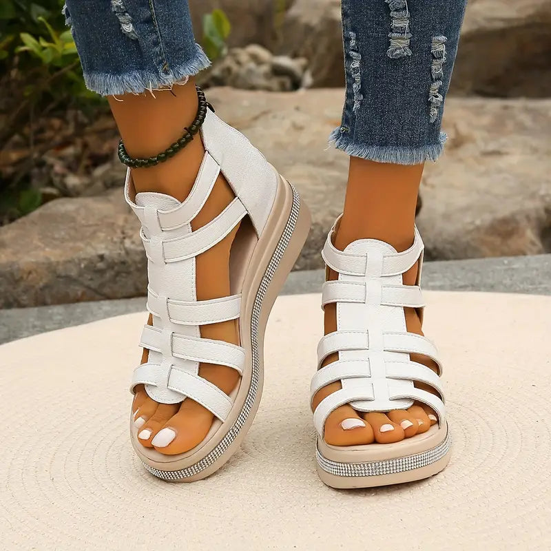 Denise | Comfort Sandals with Rhinestone Decoration