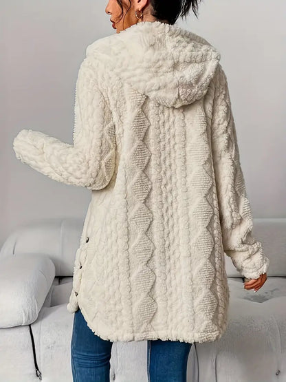 Melissa | Velvety Hooded Cardigan