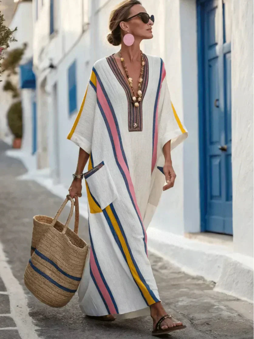 Ivy | Women's V Neck Pocket Maxi Dress