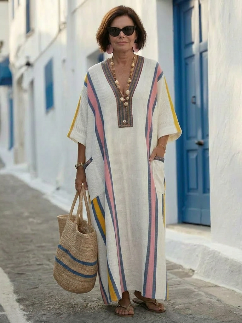 Ivy | Women's V Neck Pocket Maxi Dress