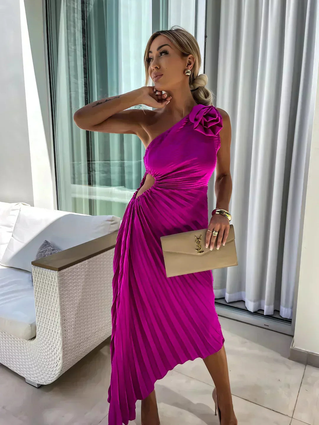 Aurora | Women's Wedding Guest Botanical Dress for Garden Wedding