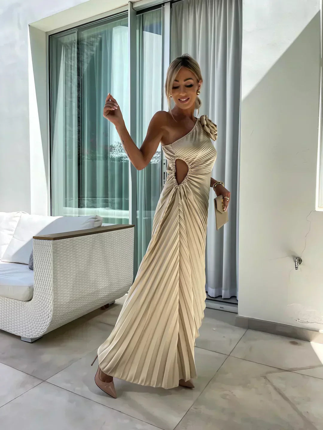 Aurora | Women's Wedding Guest Botanical Dress for Garden Wedding