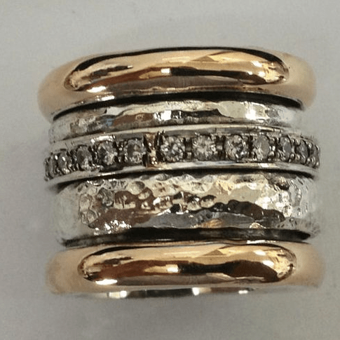Lucy | Retro Layered Thick Gold Ring
