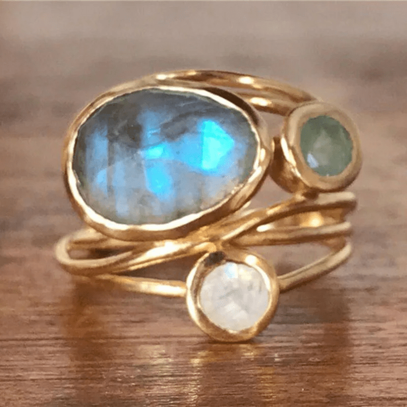 Felicia | Crystal Gold Ring