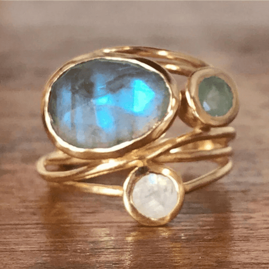 Felicia | Crystal Gold Ring