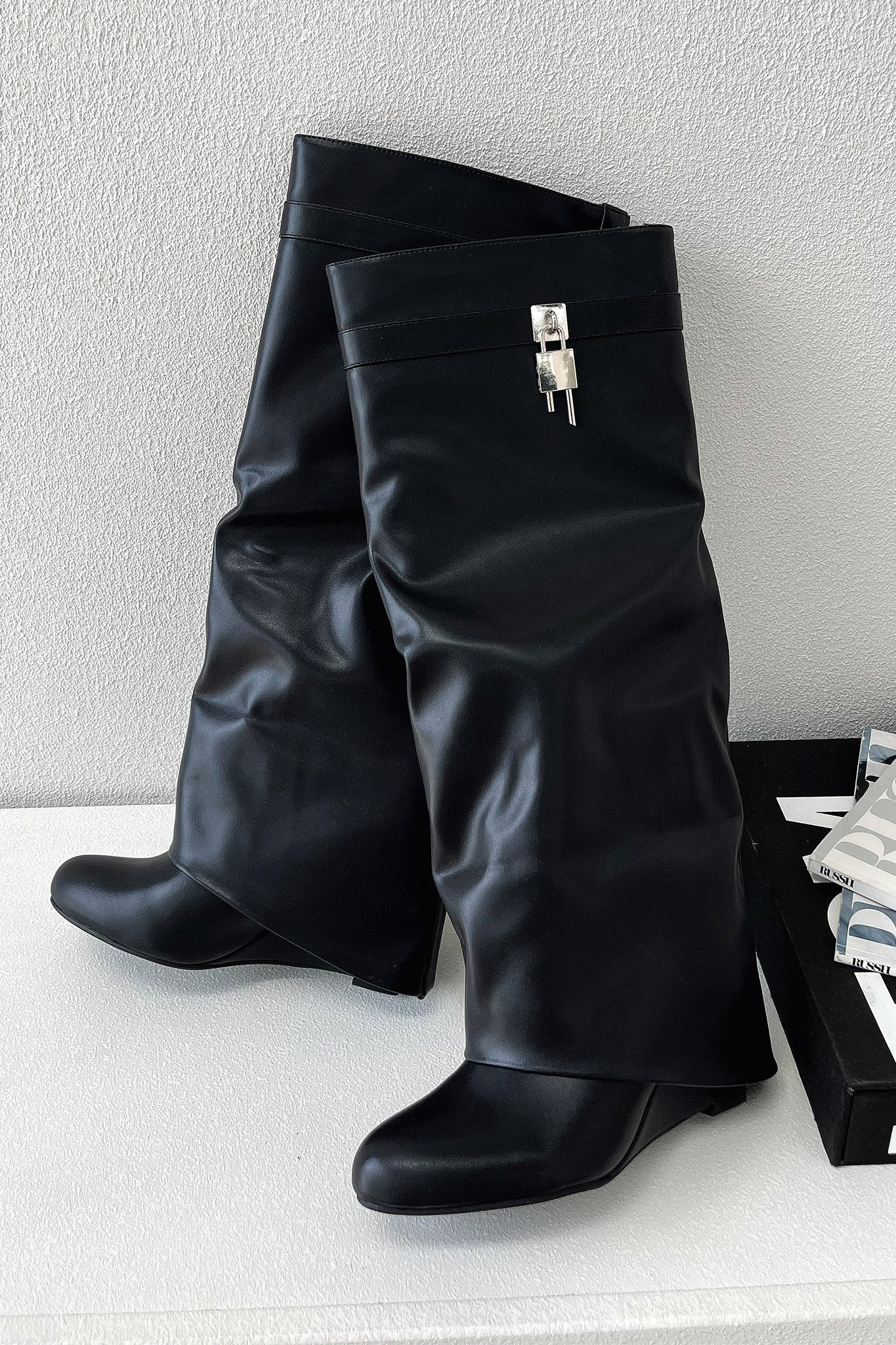 Lillian | Women's Black Knee-High Boots