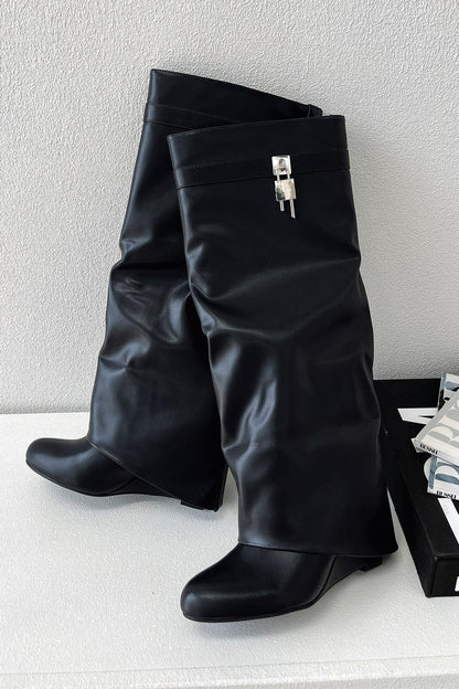 Lillian | Women's Black Knee-High Boots