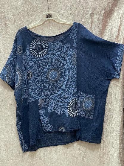 Susan | Women's Mandala Print Top & Wide Leg Pants Co-Ord Set