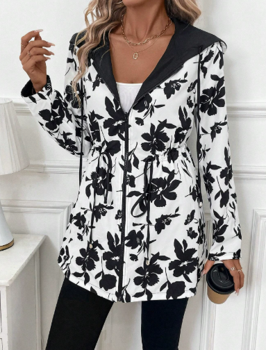 Skylar | Reversible Coat with Leopard Print