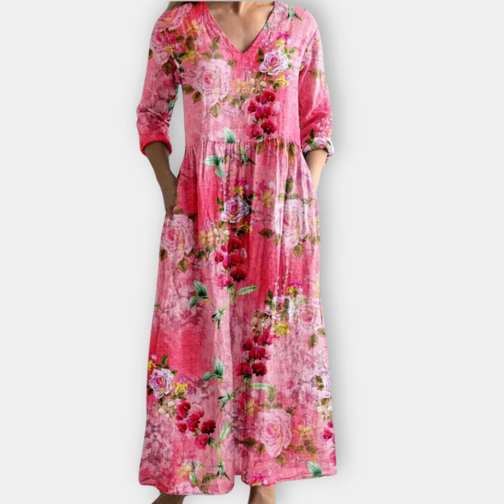 Paige | Floral V-Neck Maxi Dress