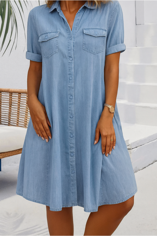 Aubree | Lightweight Denim-look Dress