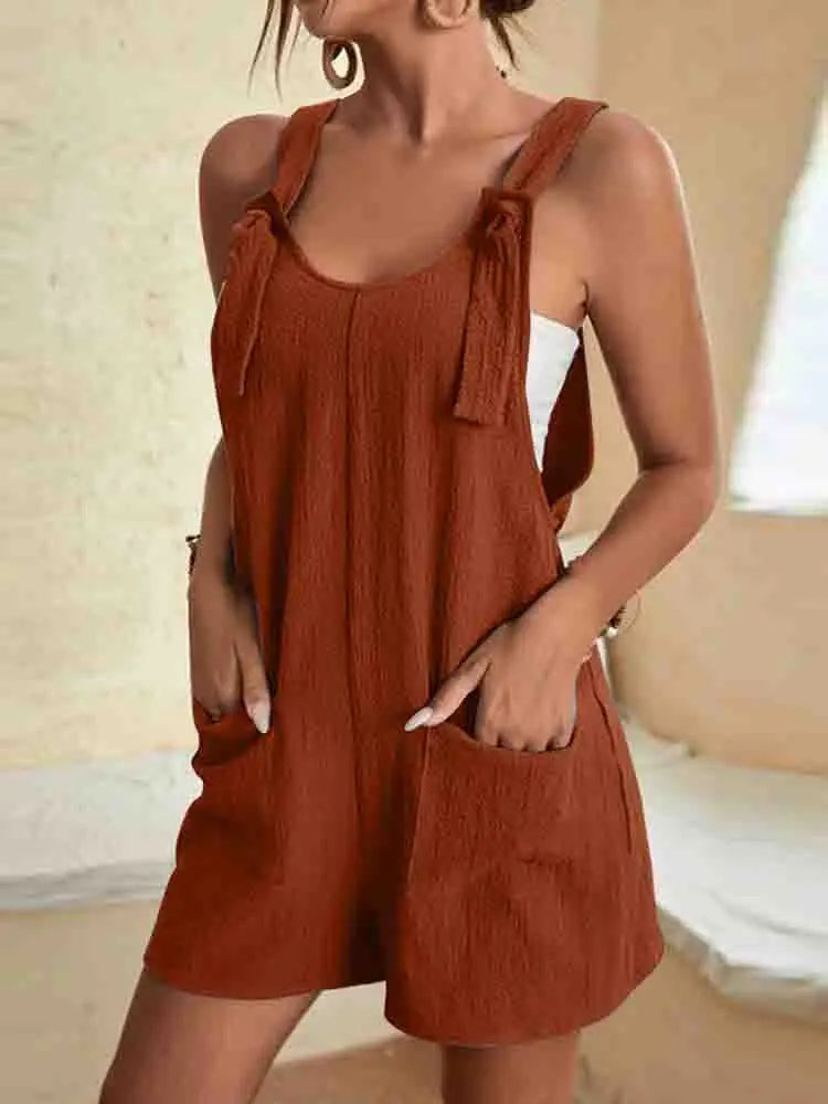 Amanda | Women's Relaxed Romper Shorts with Pockets