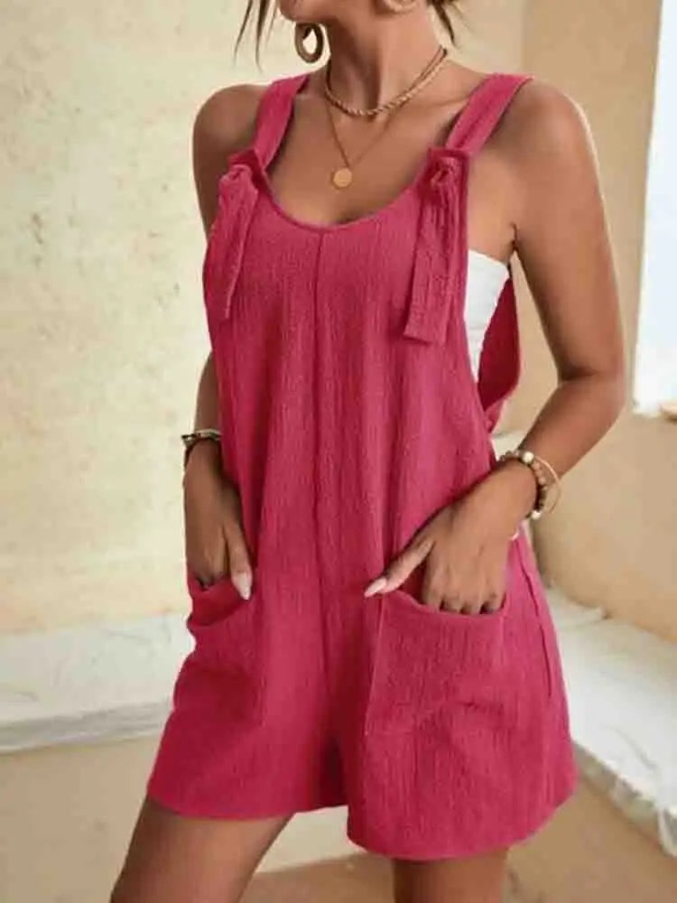 Amanda | Women's Relaxed Romper Shorts with Pockets