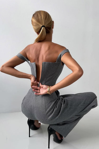 Kayla | Women's Herringbone Three Piece Suit Set