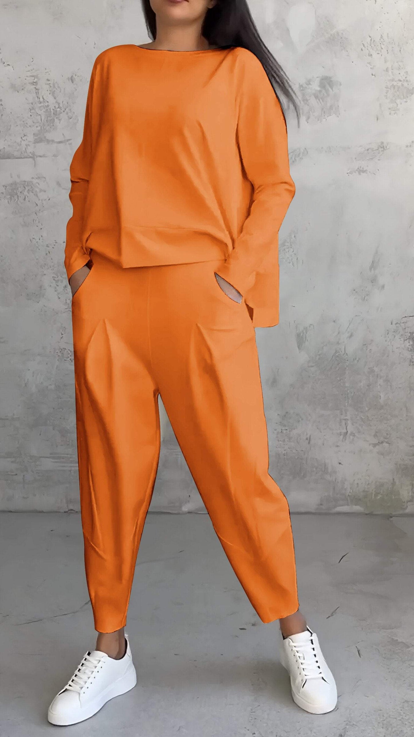 Carol | Women's 2 Piece Lounge Set Long Sleeve Top and Pants