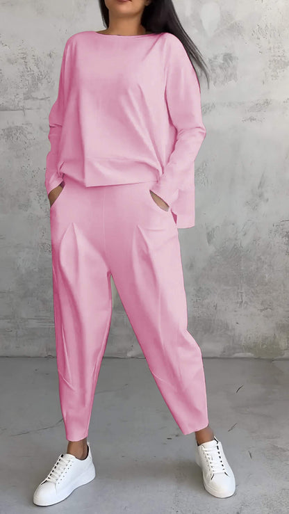 Carol | Women's 2 Piece Lounge Set Long Sleeve Top and Pants