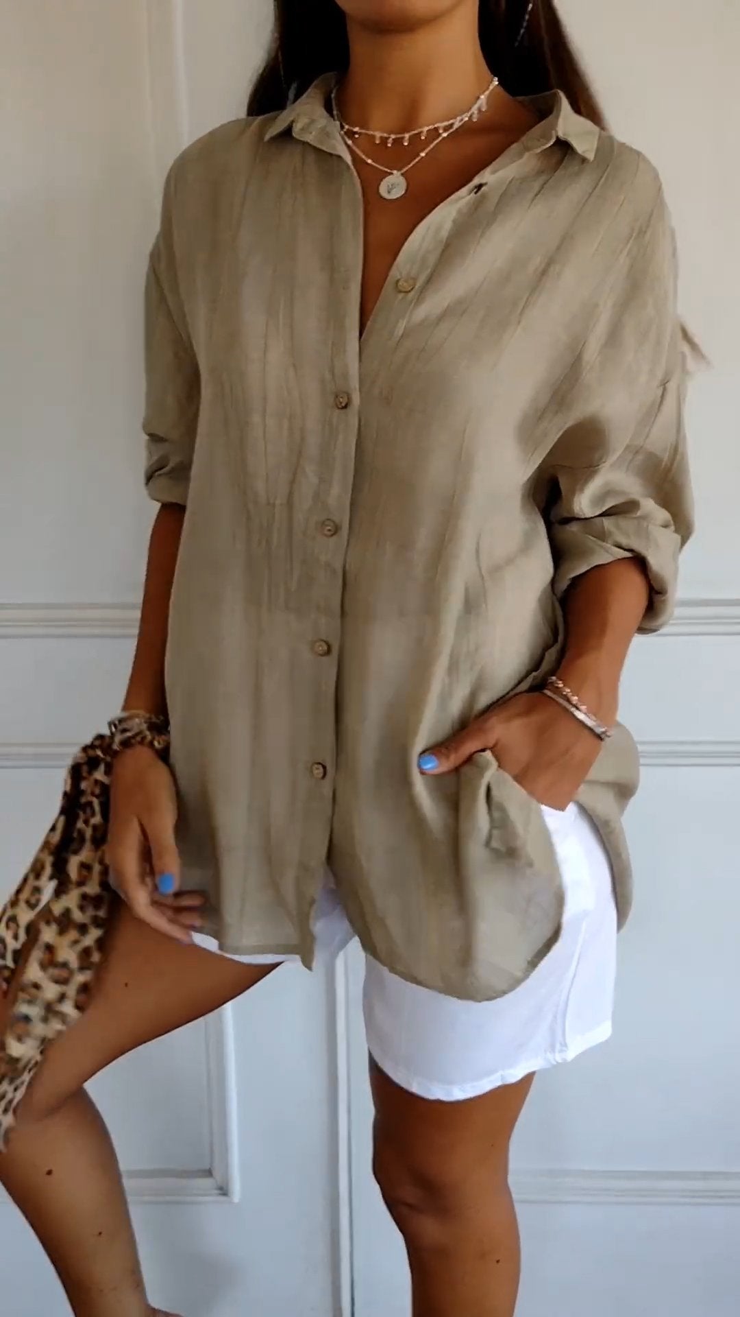 Sarah | Women's Relaxed Button-Down Shirt Oversized Long Sleeve