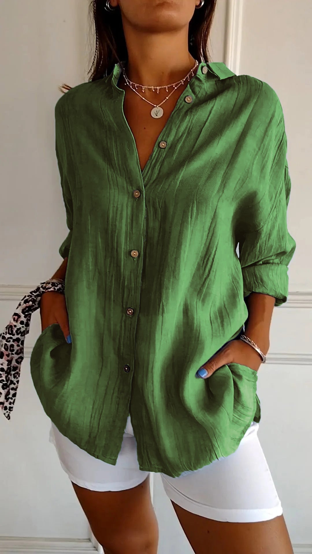 Sarah | Women's Relaxed Button-Down Shirt Oversized Long Sleeve