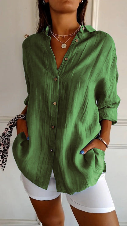 Sarah | Women's Relaxed Button-Down Shirt Oversized Long Sleeve